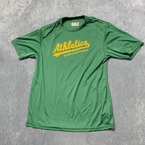 A4 Apparel Oakland Athletics T-Shirt Adults M Green Baseball Sports Short Sleeve